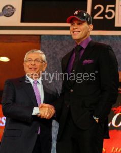 L-R: COMM. DAVID STERN AND BLAKE GRIFFIN
